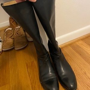 Frye Leather Black Riding Boots